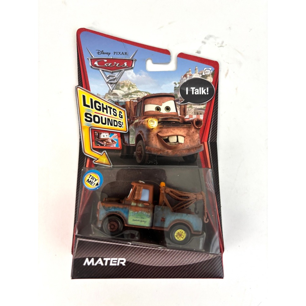 Disney Pixar Cars 2 Mater Lights & Sounds Talking Truck 2011 Mattel Sealed